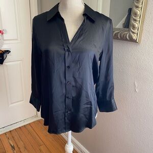 L'AGENCE Black Button Down Shirt
